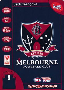 2013 Team Zone AFL Team #96 Jack Trengove Back